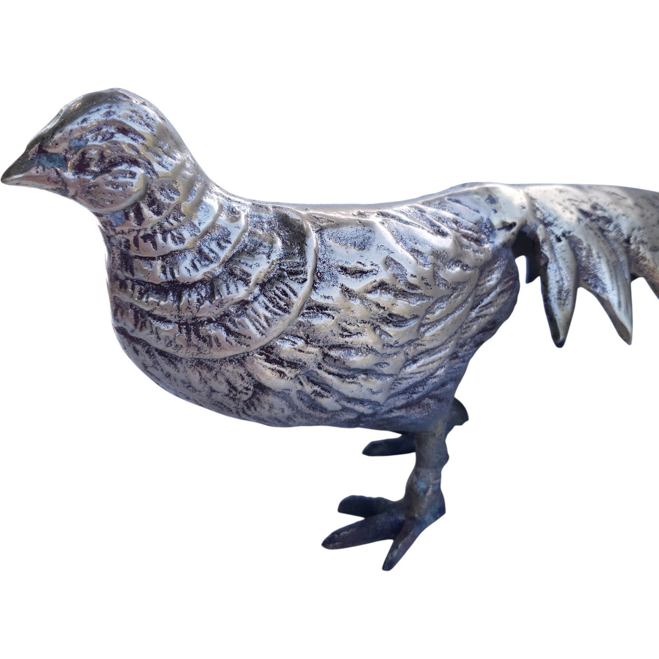 Vintage Solid Brass Pheasant Figurine – Mid-Century Decorative Bird Sculpture – Long Tail Brass Bird Statue – Farmhouse & Rustic Décor