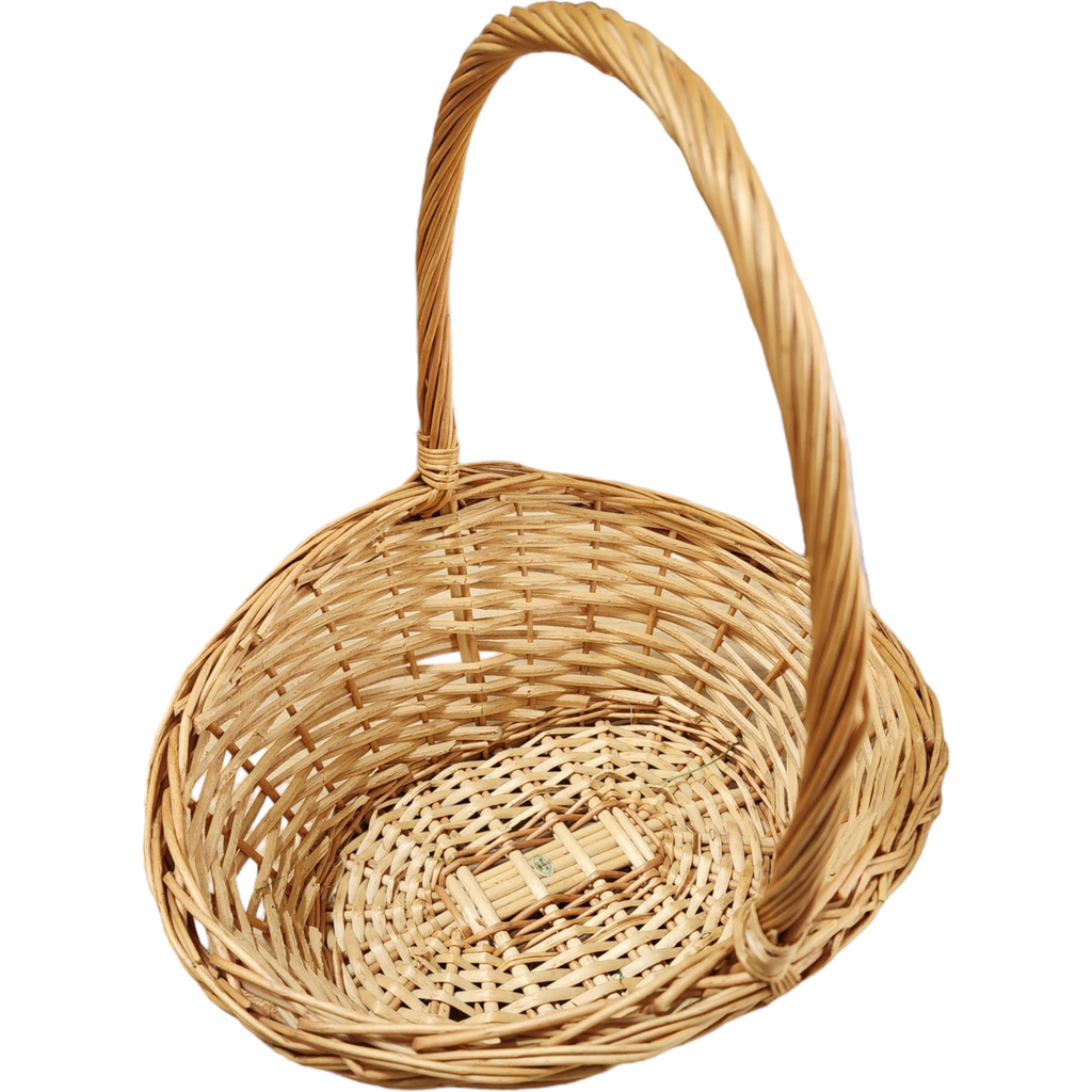 13" Wicker Rattan Basket Farmhouse Home Decor Storage Primitive