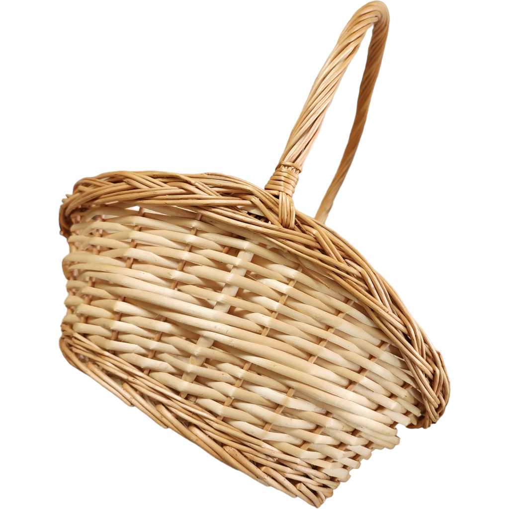 13" Wicker Rattan Basket Farmhouse Home Decor Storage Primitive