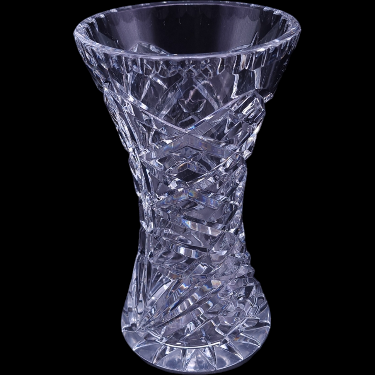 Violetta Hand Cut 24% Lead Crystal Heavy Weight Hand Cut Vase