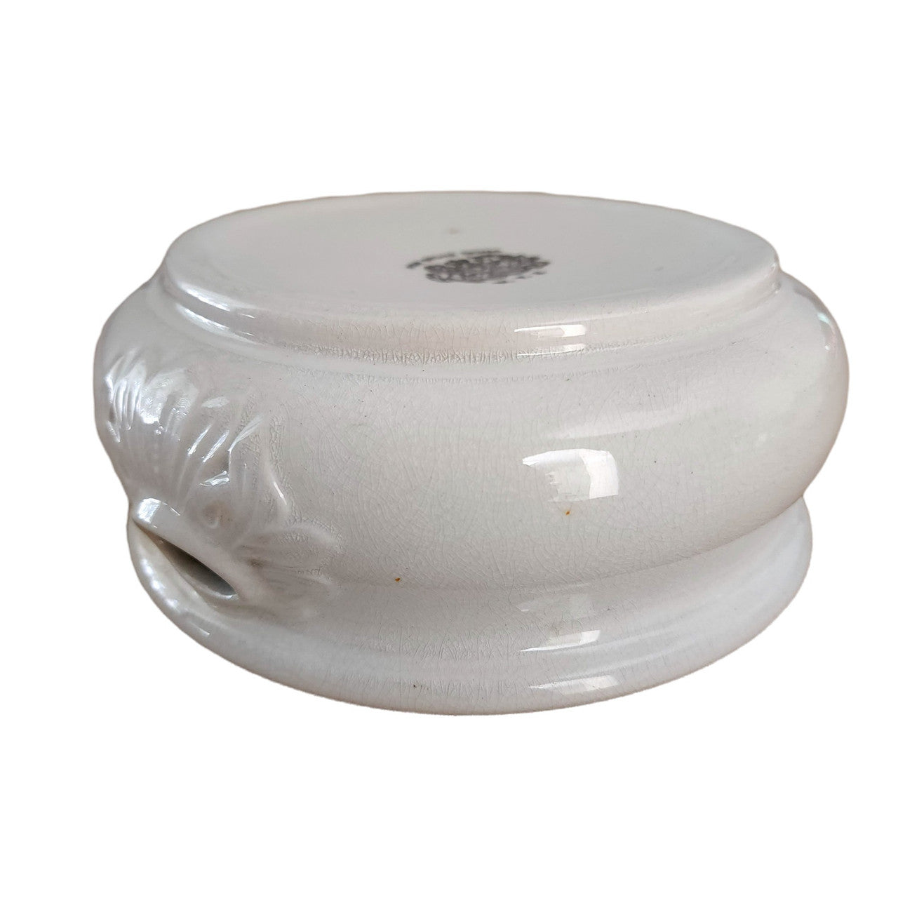 W.Y.S. White Iron Stone China Spittoon Cuspidor