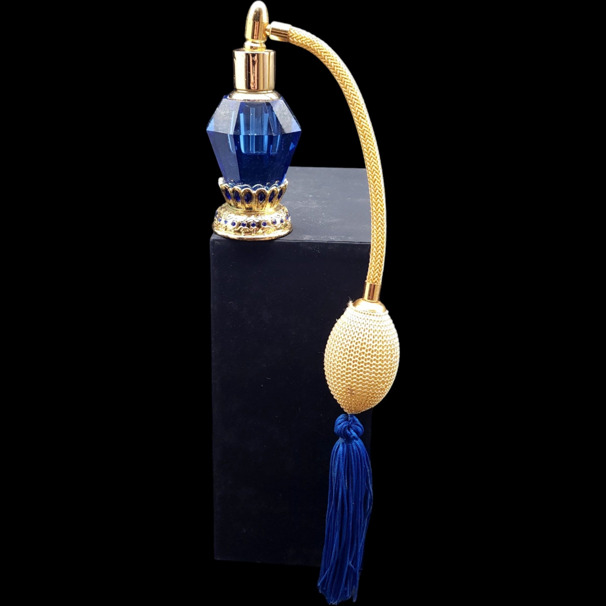 WMG 2008 Cobalt Blue Crystal Perfume Bottle Atomizer Spray