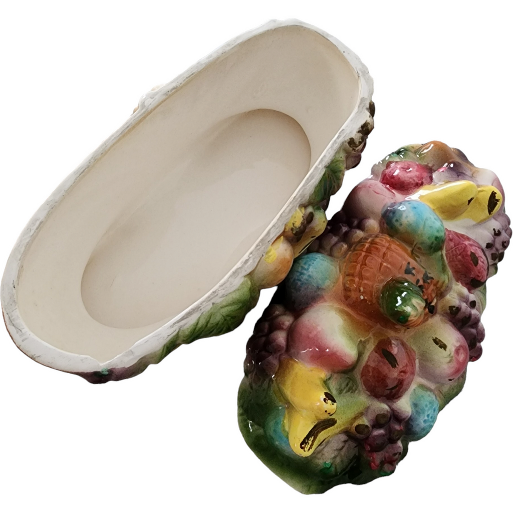 Wales Ceramic Hand-Painted Fruit Bowl Lidded Dish Japan