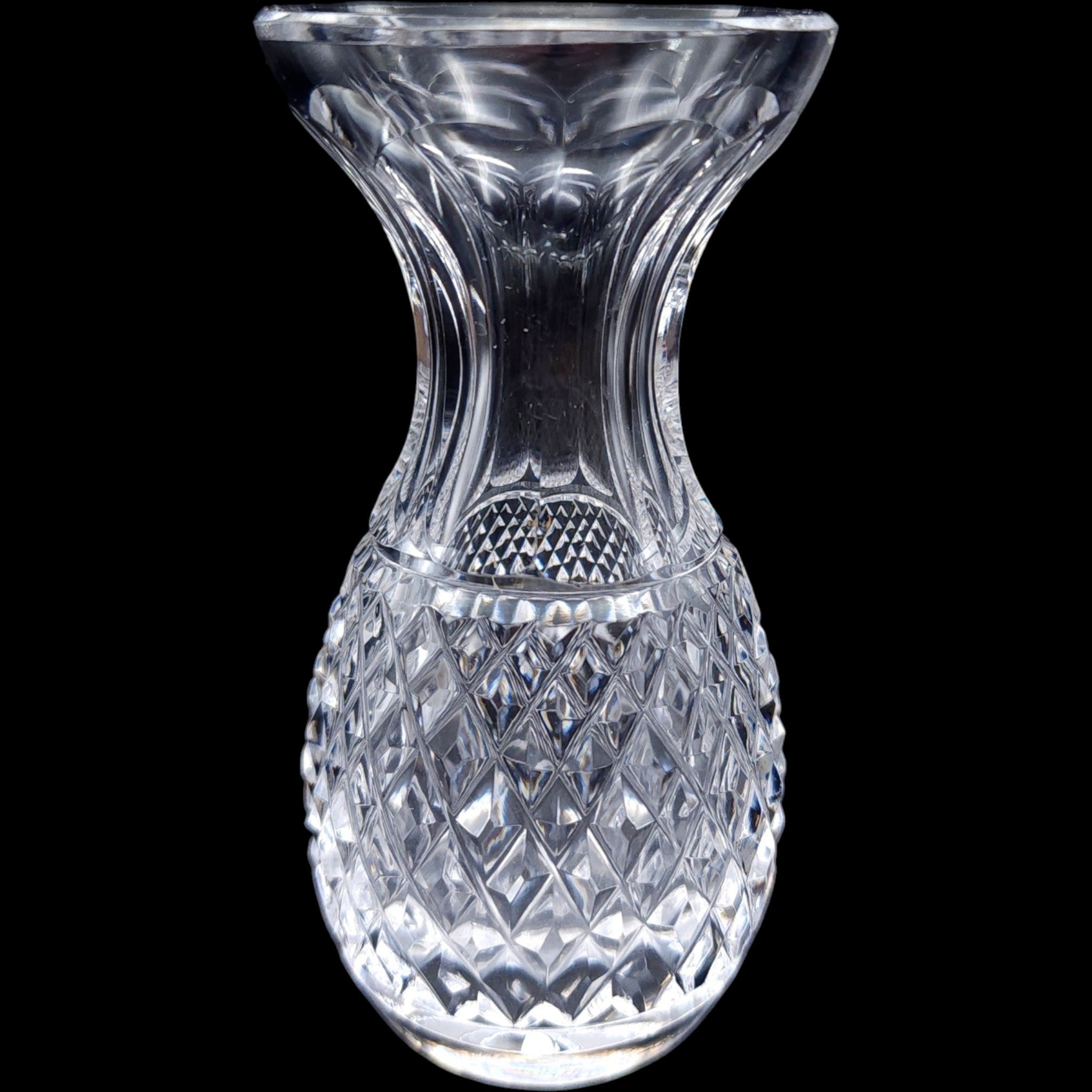 4" Waterford Crystal Cut Crystal Violet Bud Vase
