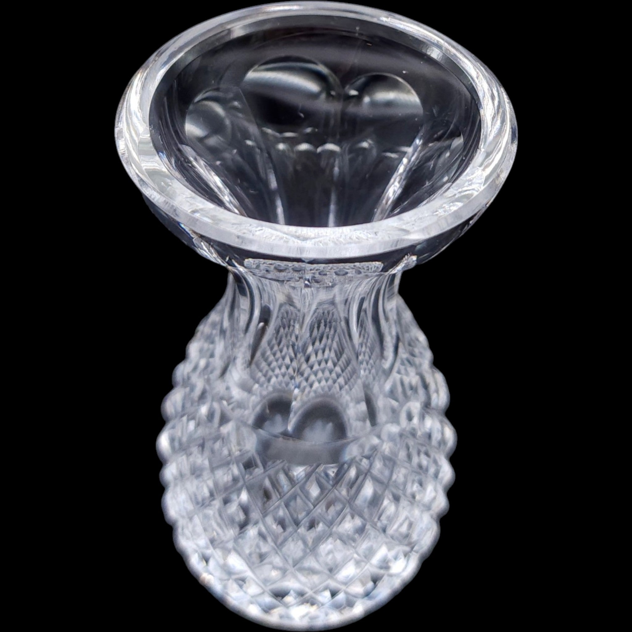 4" Waterford Crystal Cut Crystal Violet Bud Vase