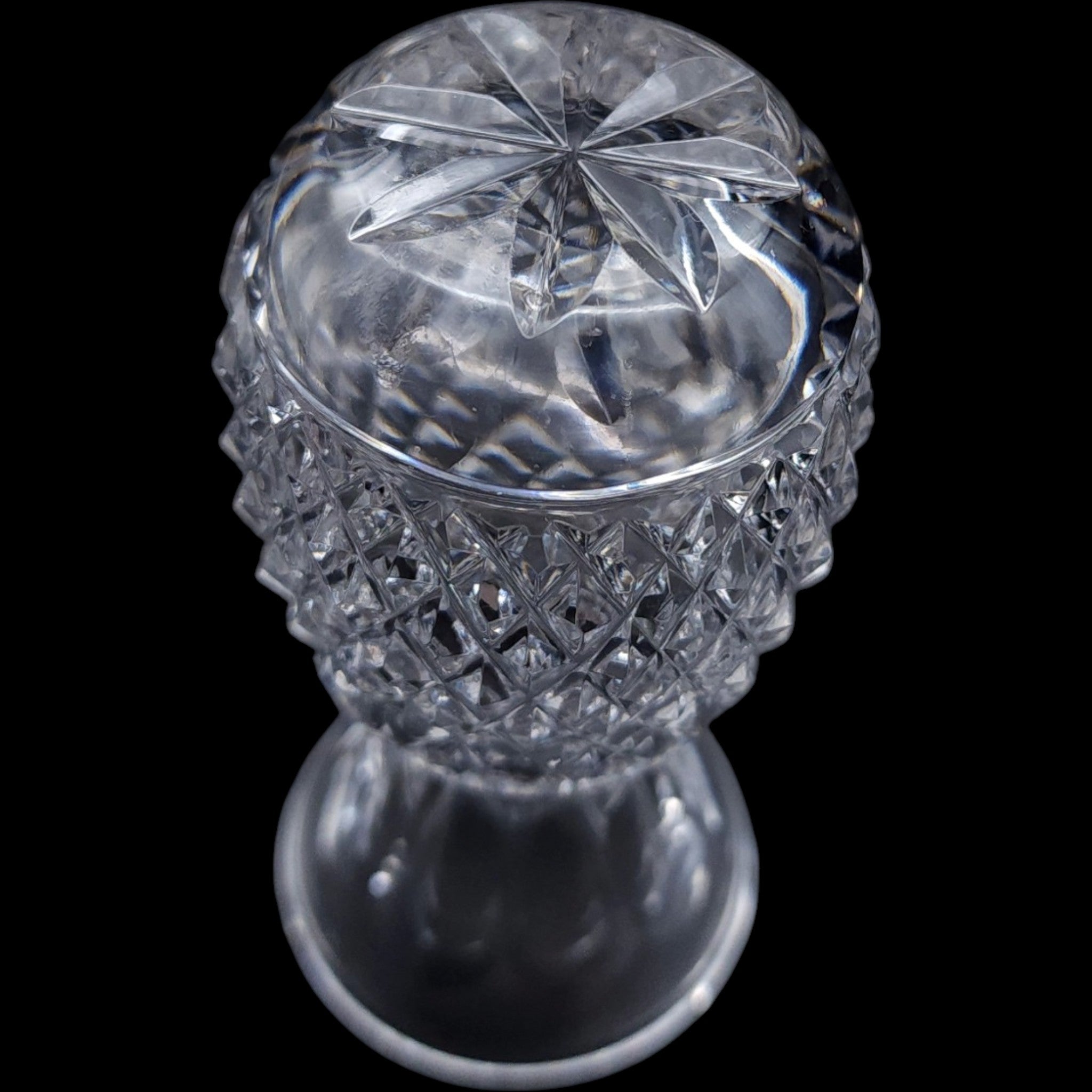 4" Waterford Crystal Cut Crystal Violet Bud Vase