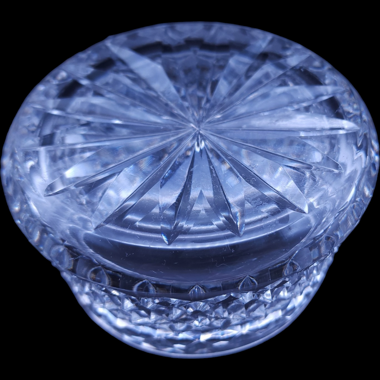 Waterford Crystal Cut Cross Hatch Alana Open Sugar