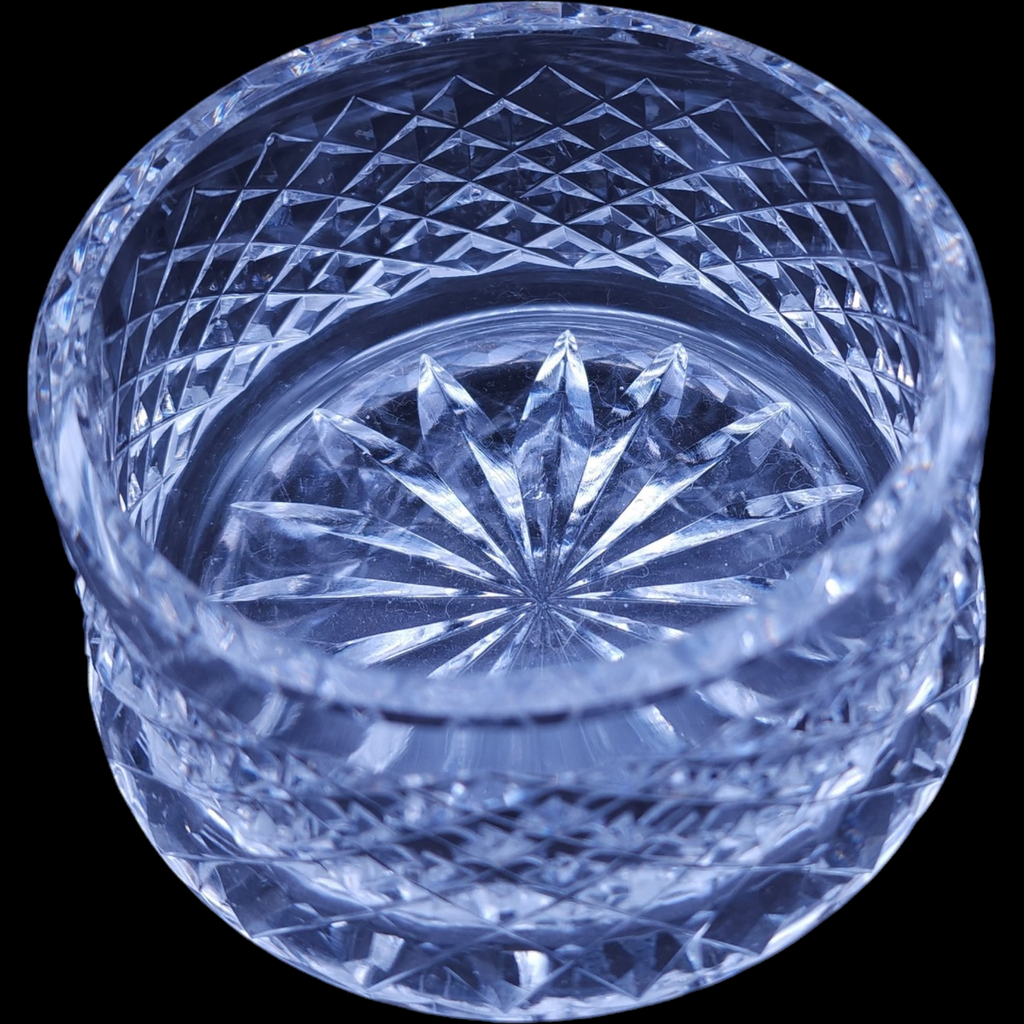 Waterford Crystal Cut Cross Hatch Alana Open Sugar