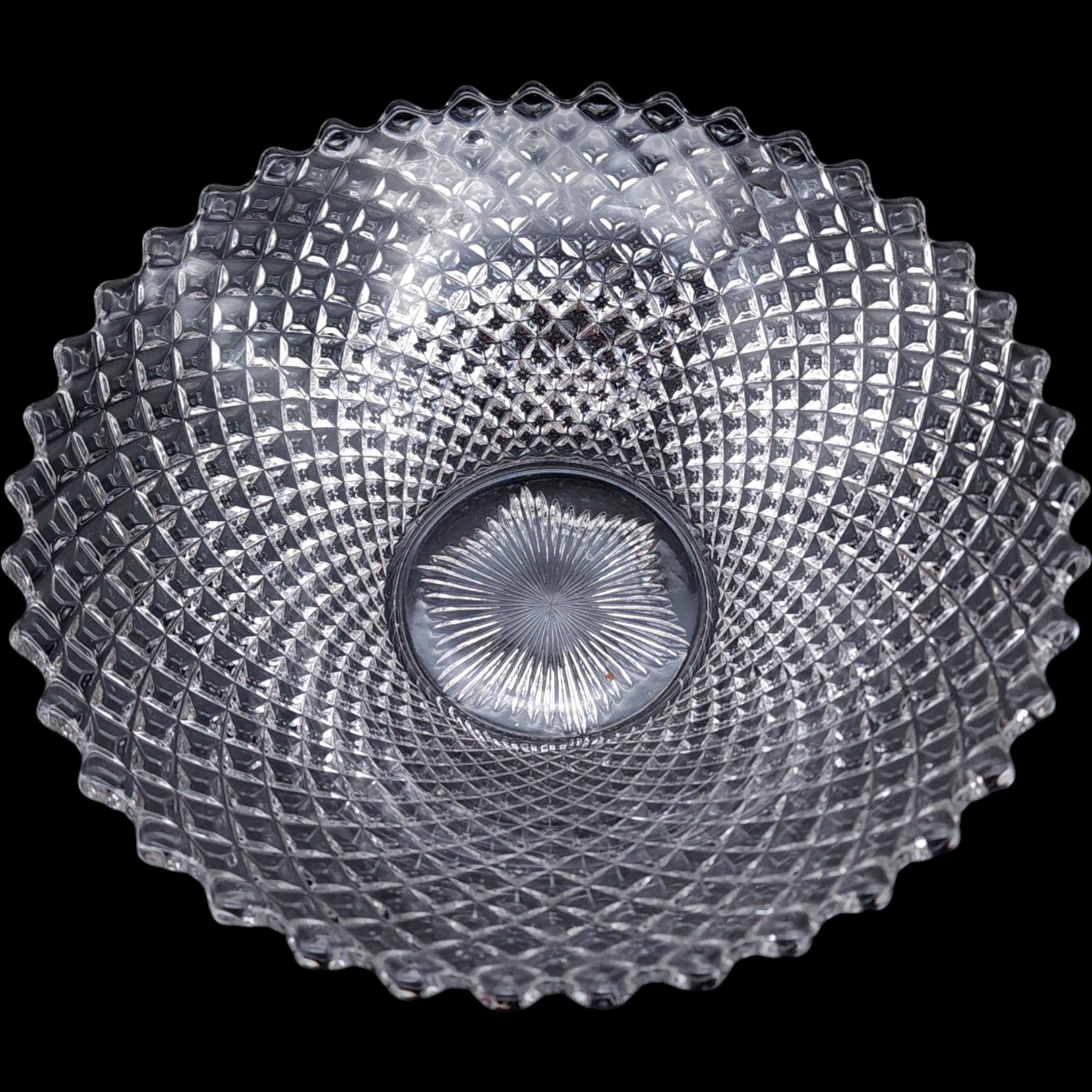 Westmoreland Clear English Hobnail 11" Flared Glass Bowl