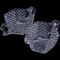 Westmoreland English Hobnail Clear Glass Creamer & Sugar Set