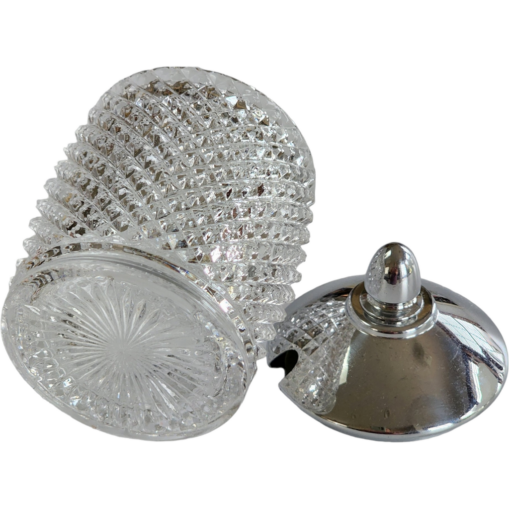 Westmoreland English Hobnail Clear Marmalade with Metal Lid