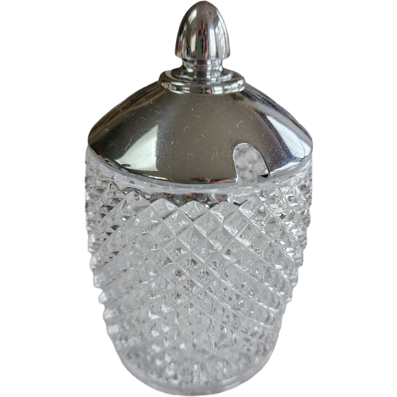 Westmoreland English Hobnail Clear Marmalade with Metal Lid