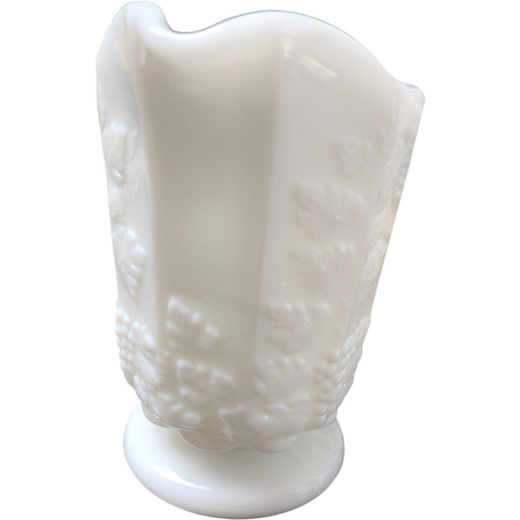 Westmoreland Paneled Grape Milk Glass Creamer
