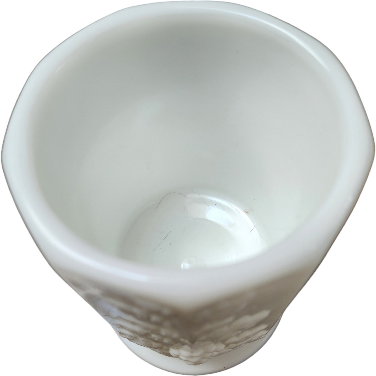 Westmoreland Paneled Grape Milk Glass Open Sugar