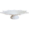 Westmoreland Ring and Petal Milk Glass 11" Footed Cupped Bowl