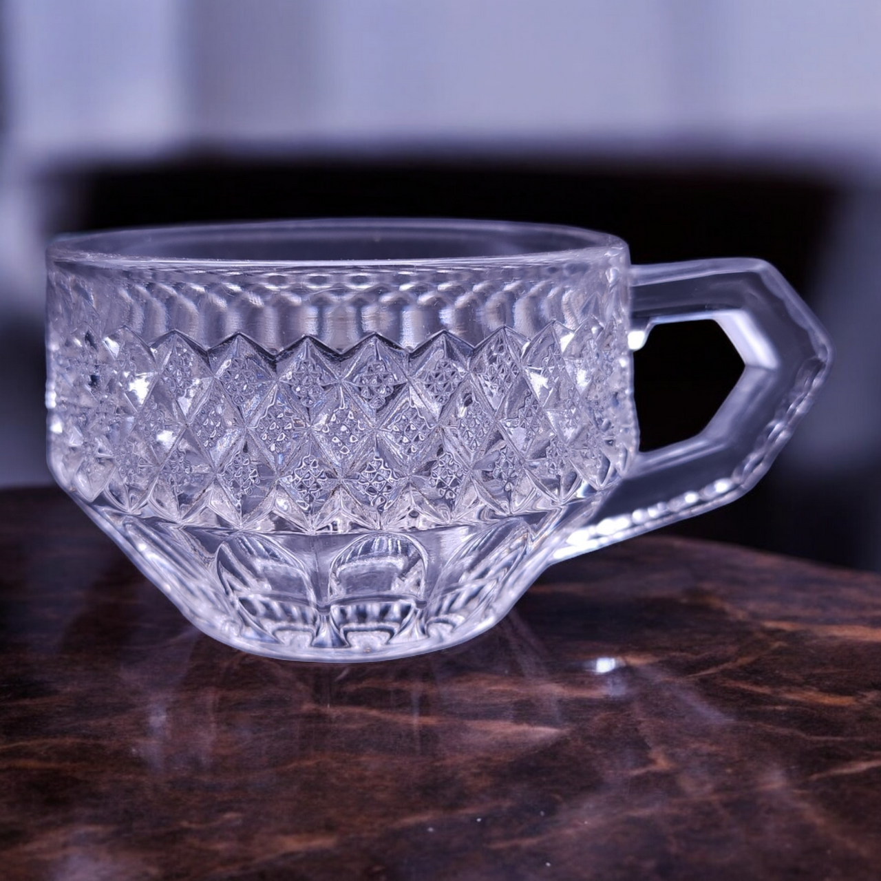 Westmoreland Waterford Clear Cut Flat Punch Cup