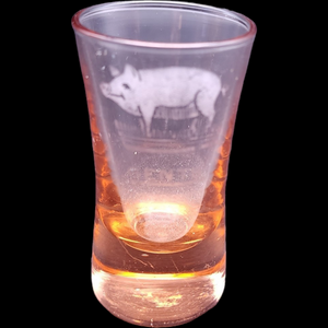 Whiskey Pig Gents Ladies Pink Shot Glass
