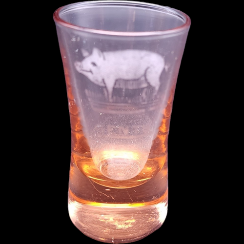 Whiskey Pig Gents Ladies Pink Shot Glass