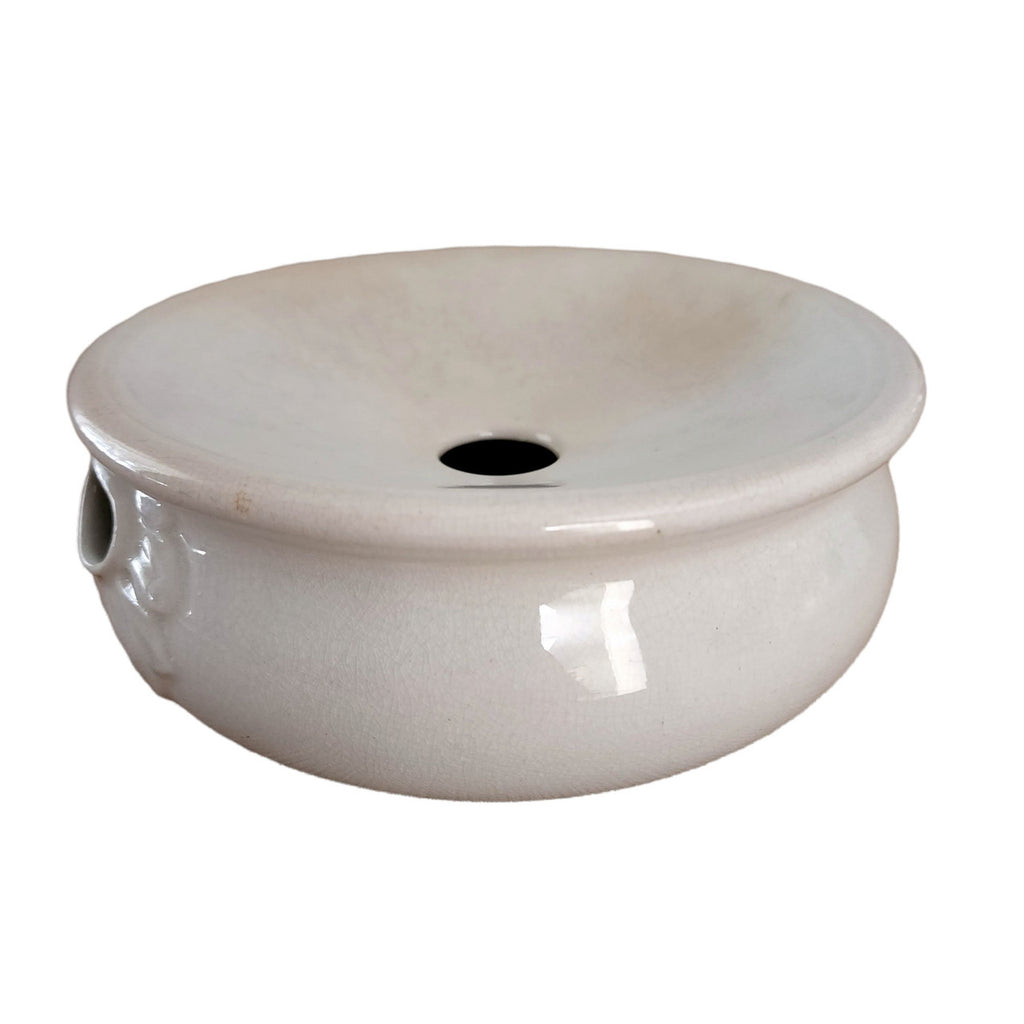 White Royal Ironstone China Spittoon Cuspidor