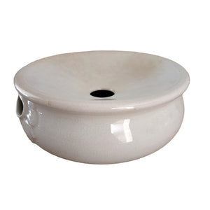 White Royal Ironstone China Spittoon Cuspidor