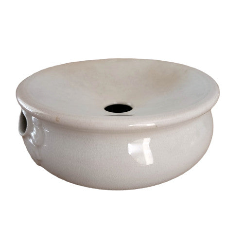 White Royal Ironstone China Spittoon Cuspidor
