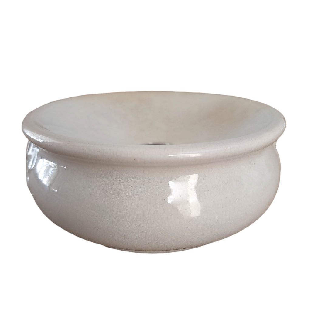 White Royal Ironstone China Spittoon Cuspidor