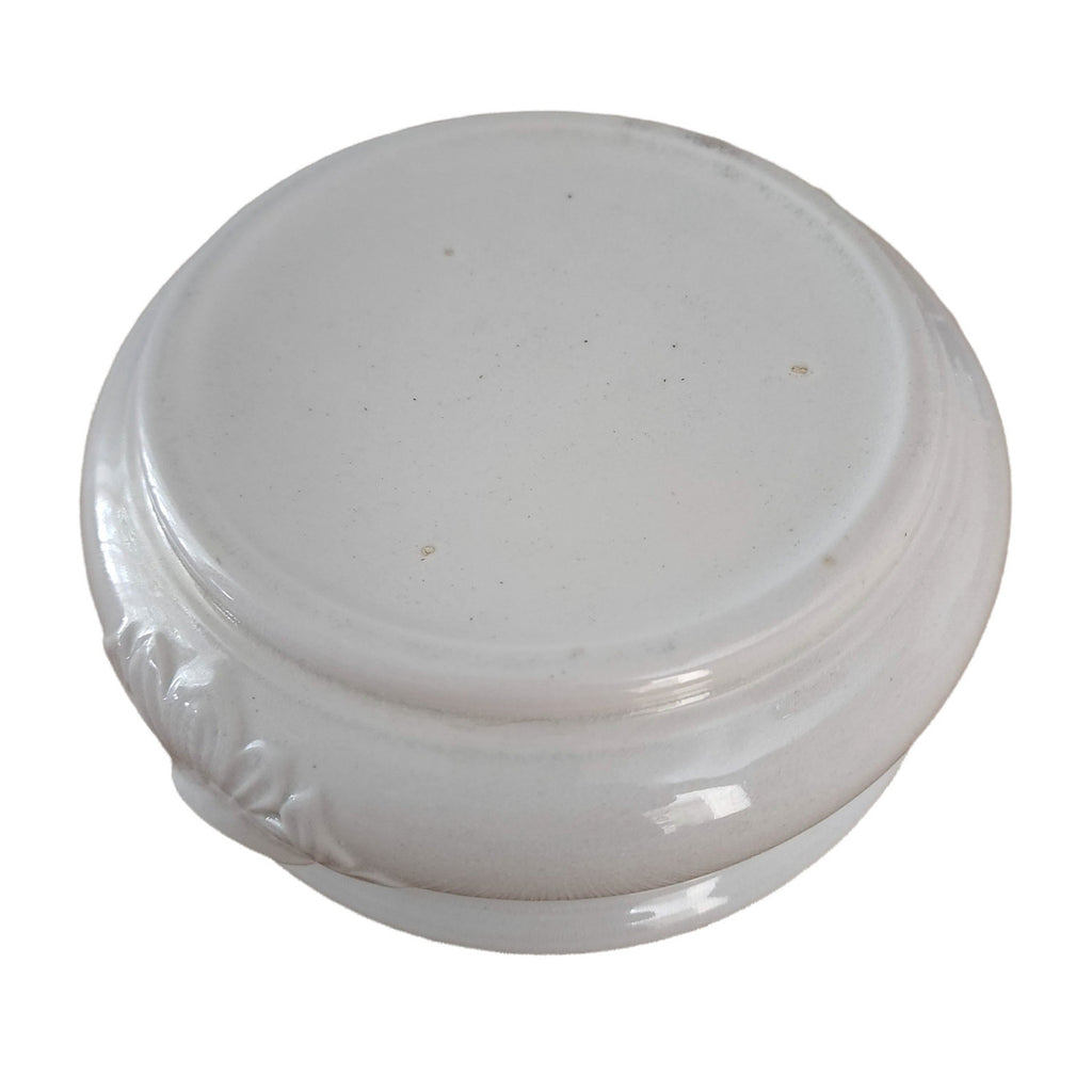 White Royal Ironstone China Spittoon Cuspidor