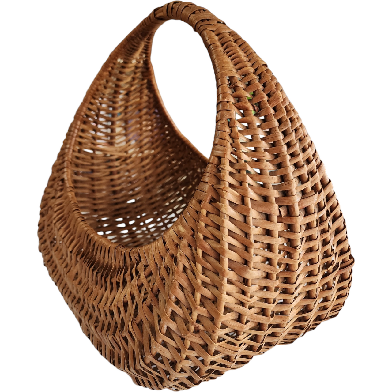 Vintage Wicker Rattan Basket Farmhouse Home Decor Large Storage Primitive
