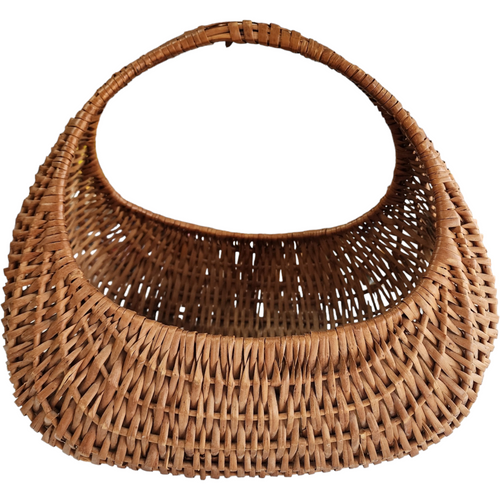 Vintage Wicker Rattan Basket Farmhouse Home Decor Large Storage Primitive