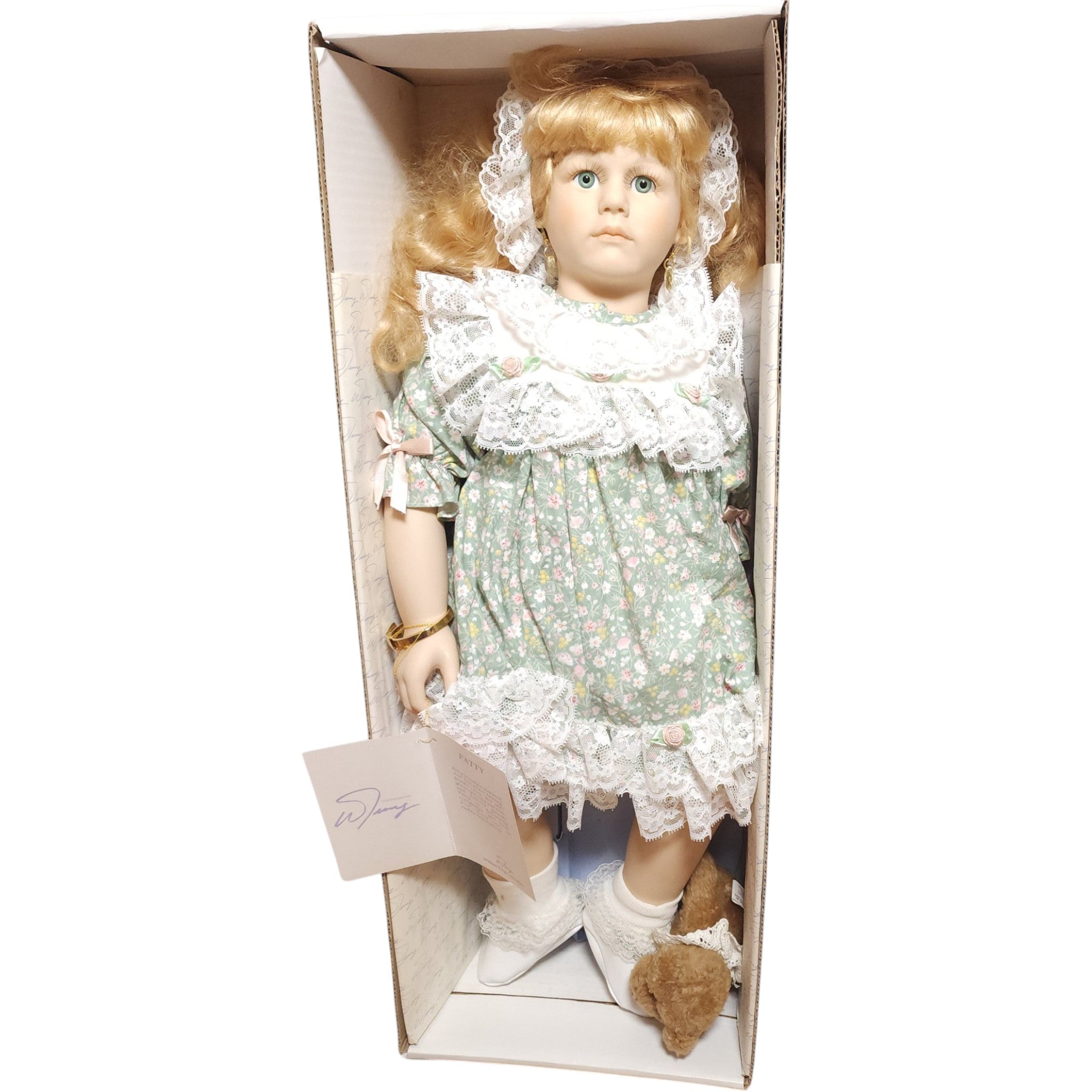 William Tung Collection Vinyl Cloth Girl Doll Patty 26" Collectible COA