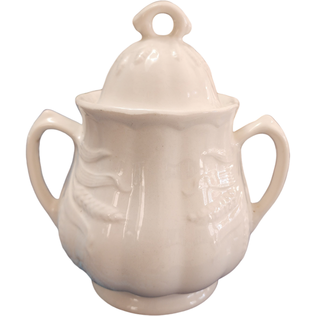 Wm Adams & Sons England Real Ironstone China Farmhouse Sugar Bowl