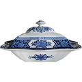 Wood & Sons Khotan Blue Rectangular Covered Vegetable Bowl