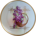 Z.S. & Co Bavaria Hand Painted Purple Violets Gold Trim Plate