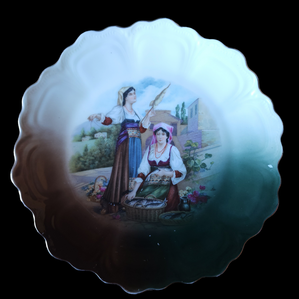 ZEH, SCHERZER Z. S. & Co. Bavaria Porcelain Hand Painted Cabinet Plate