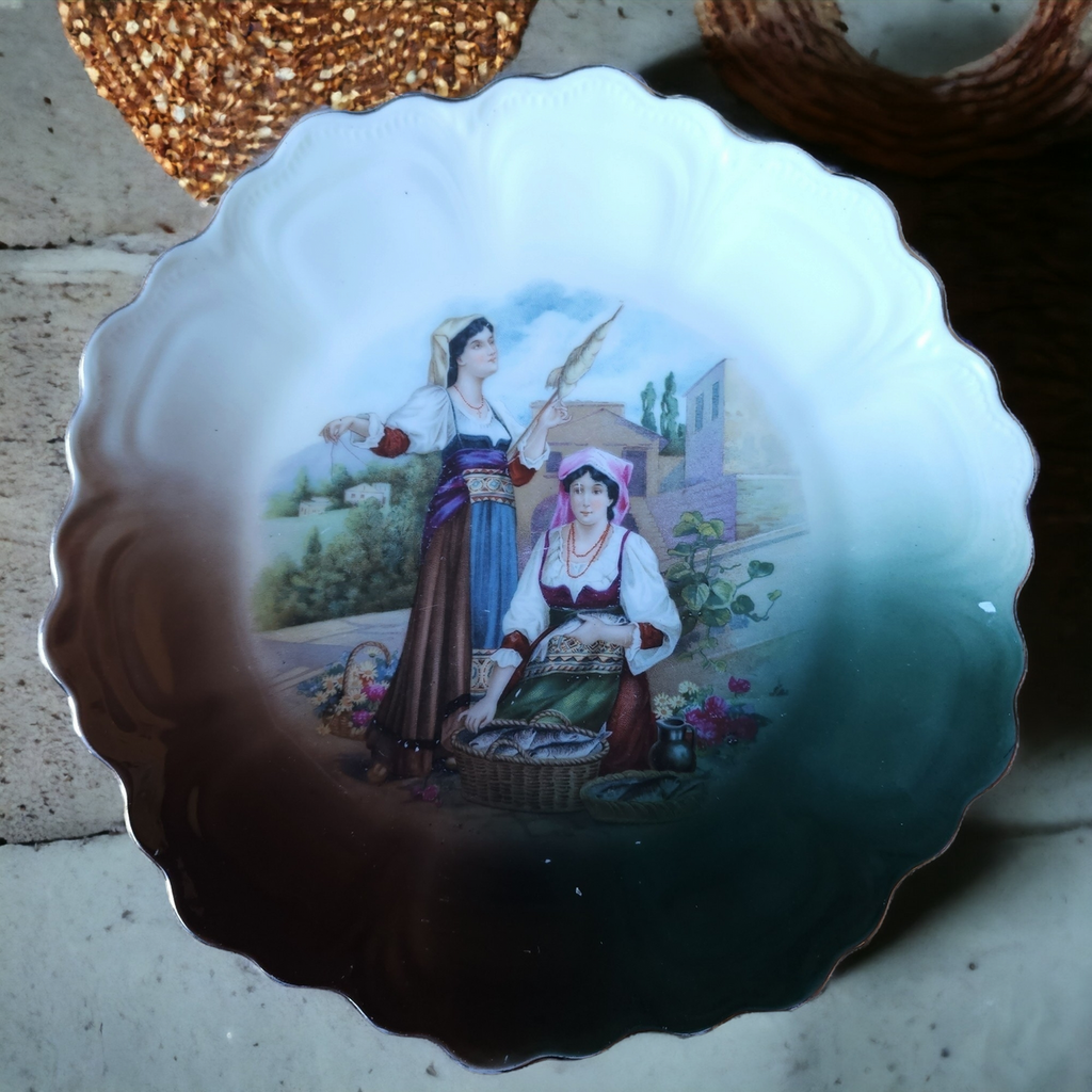 ZEH, SCHERZER Z. S. & Co. Bavaria Porcelain Hand Painted Cabinet Plate
