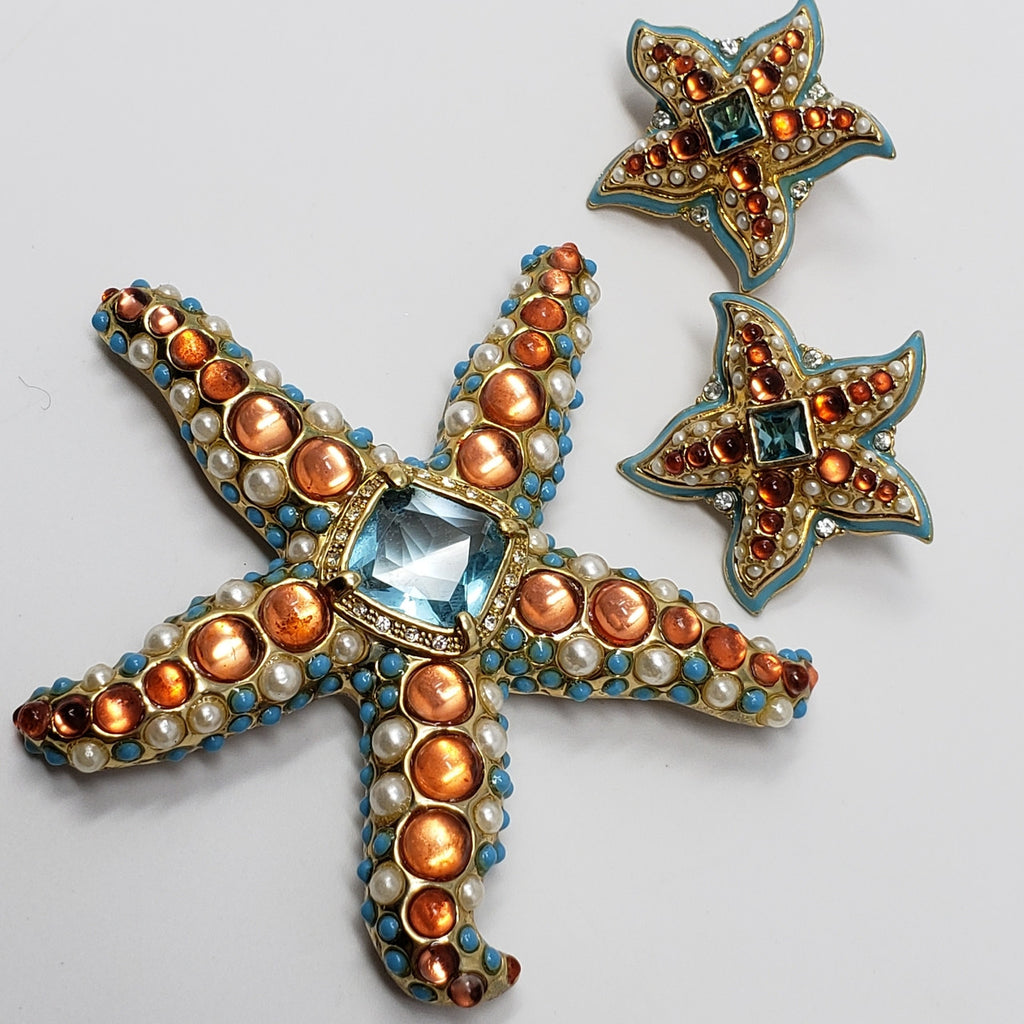 Kenneth Jay Lane Whimsical Starfish Demi Parure