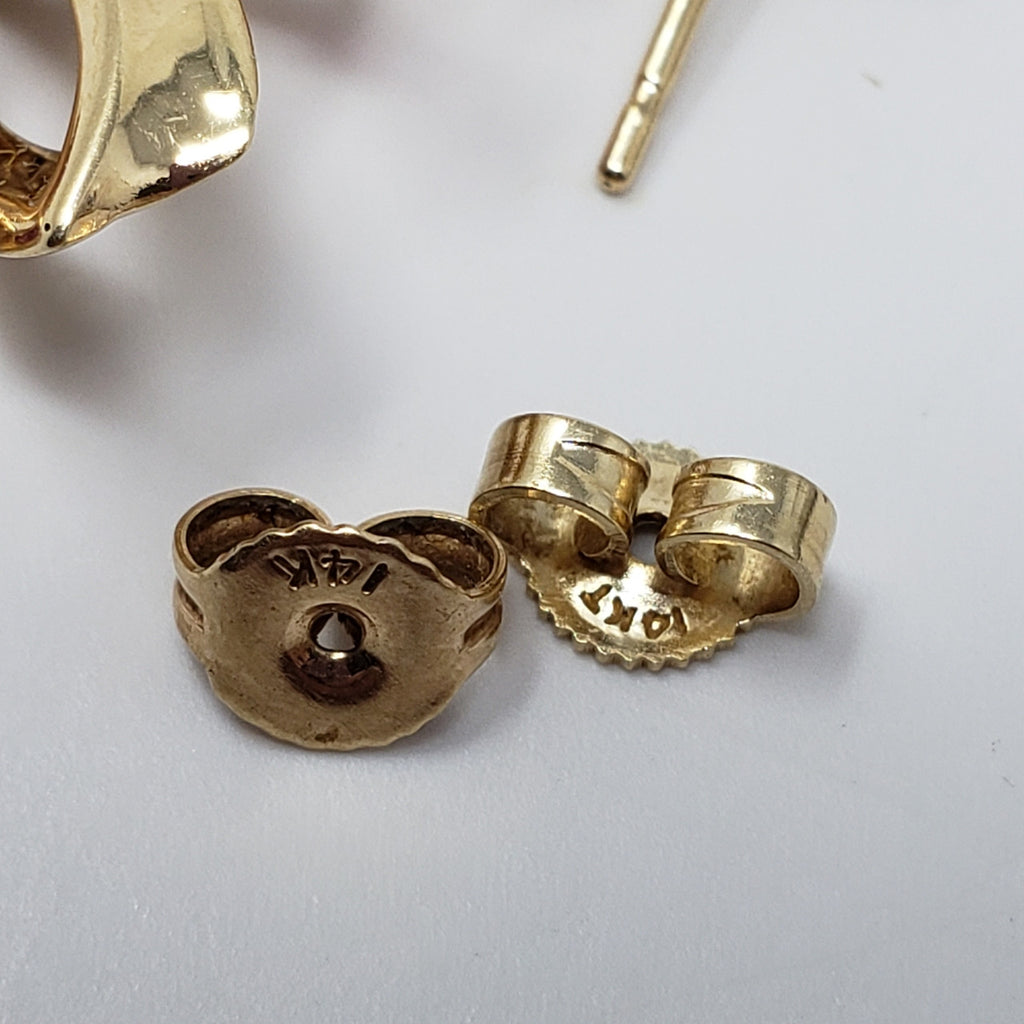 Vintage 2ct Ruby Dangling Earrings In Gold