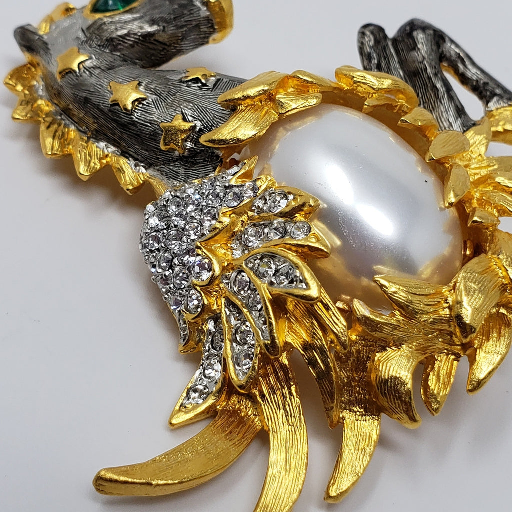 Kenneth Jay Lane Pegasus Horse Brooch