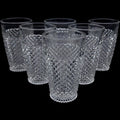 Westmoreland Clear Glass 8 oz Flat Tumblers English Hobnail Set of 6