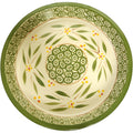 Temp-tations Old World Green Hand-Painted 10" Ceramic Cake Pan