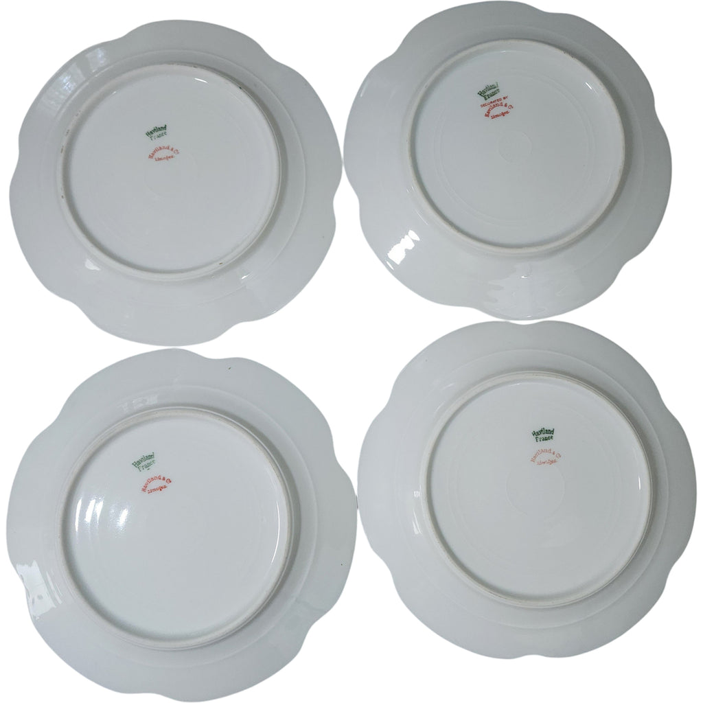 Set of 4 Antique Haviland Limoges Schleiger 24 Ranson Gold Bread & Butter Plates 6 1/4"