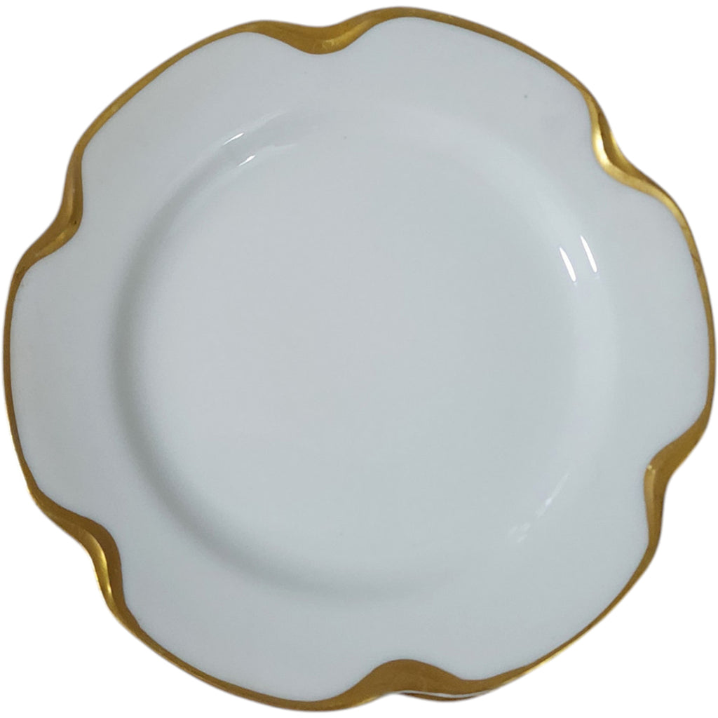 Set of 4 Antique Haviland Limoges Schleiger 24 Ranson Gold Bread & Butter Plates 6 1/4"