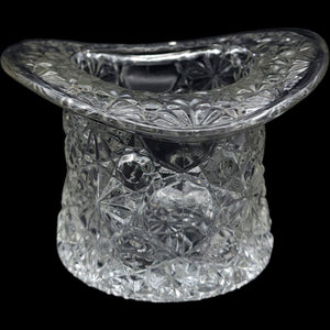 Indiana Glass Daisy and Button Clear Top Hat Vase