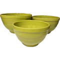 Homer Laughlin Fiesta All Lemongrass Yellow Green 3Pc Baking Bowl Set