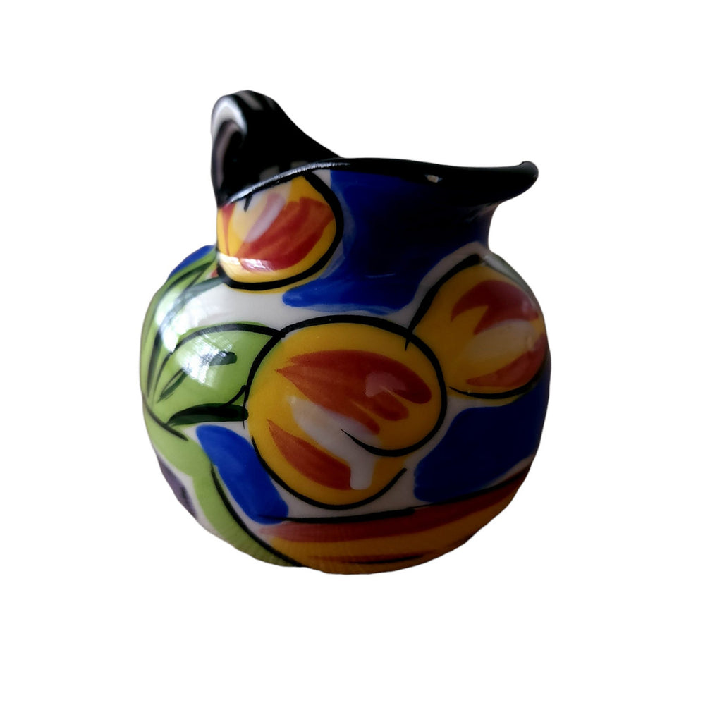 Pefi Costa Rica Pottery Colorful Fruit Pattern Creamer