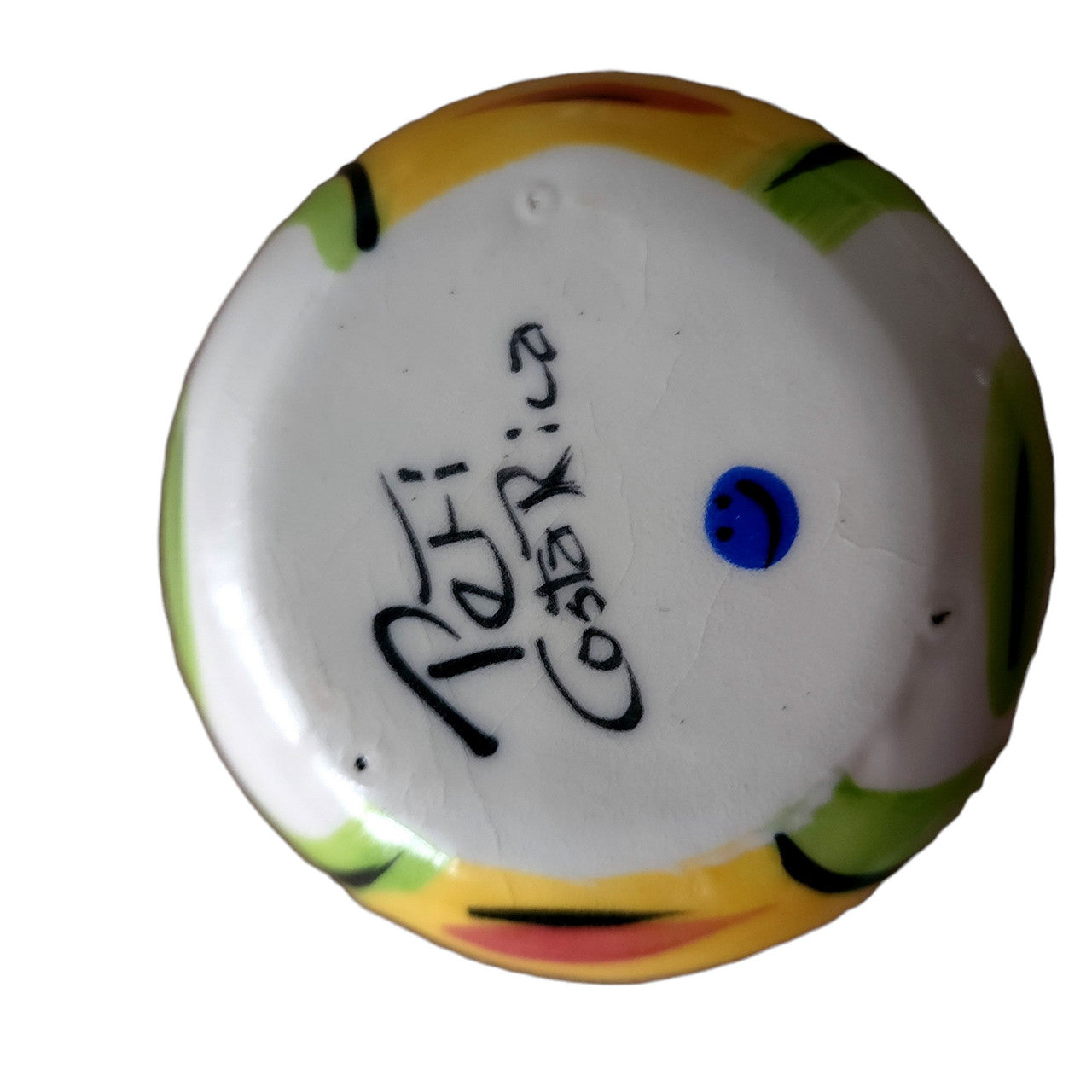 Pefi Costa Rica Pottery Colorful Fruit Pattern Creamer