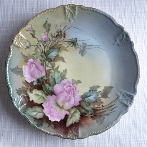 R.S. Prussia Germany Reinhold Schlegelmilch Hand Pinted Plate
